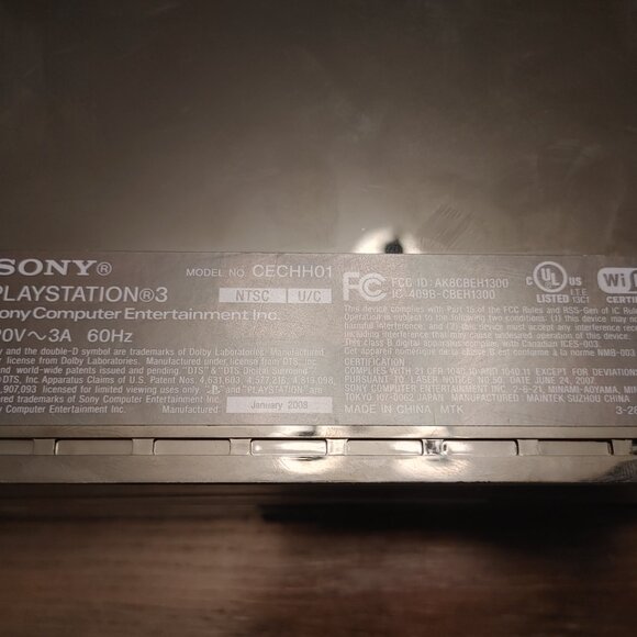 GOOD CONDITION Sony Playstation 3 Phat CECHH01 NTSC 40GB HDD Black Tested Works - Picture 7 of 7